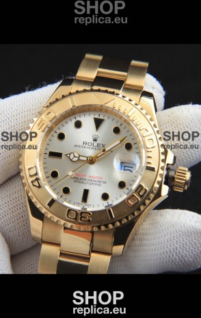 Rolex Yachtmaster Japanese Movement Watch in Gold Casing - Steel dial 37MM