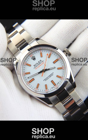 Rolex Milgauss Japanese Movement Replica Watch in White Dial 