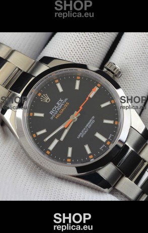 Rolex Milgauss Japanese Movement Replica Watch in Black Dial 