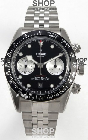 Tudor Super Clone Black Bay Chronograph Watch in Black Dial