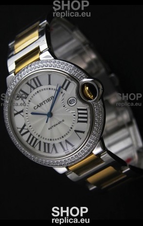 Cartier Ballon Bleu Swiss Replica Automatic Watch in White Dial