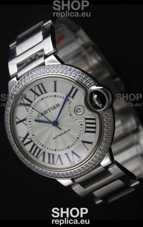 Cartier Ballon Bleu Swiss Replica Automatic Watch in White Dial