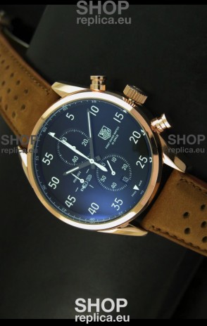 Tag Heuer Carrera 1887 SpaceEX Edition Japanese Quartz Watch in Pink Gold