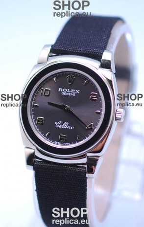 Rolex Cellini Cestello Ladies Swiss Watch in Grey Silver Face