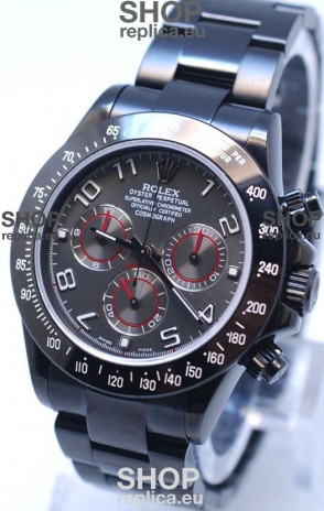 Rolex Cosmograph Project X Editions Black Out Daytona Swiss Replica Watch in Grey Dial