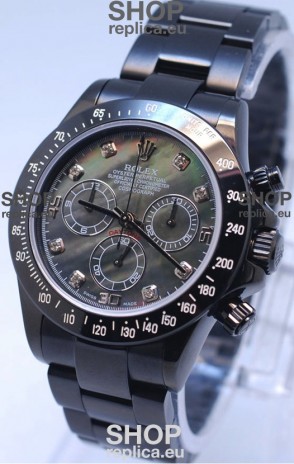 Rolex Daytona Cosmograph Project X Design Black Out Edition Series II Swiss Replica Watch in Black Pearl Dial