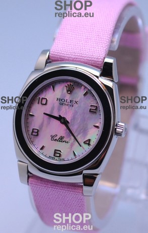 Rolex Cellini Cestello Ladies Swiss Pink Watch in Pearl Face