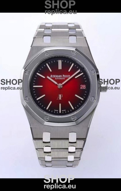 Audemars Piguet Super Clone Royal Oak Extra Thin Watch in Red Dial