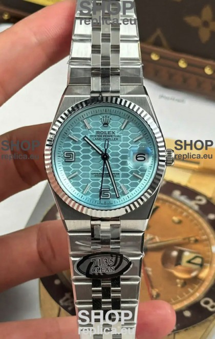 Rolex Land-Dweller 127236 Ice Blue Honeycomb 36MM Swiss Replica Watch 