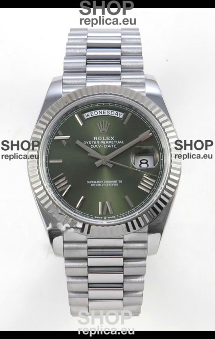 Rolex Day Date Super Clone Green Dial 40MM 188 Grams Swiss Replica watch 
