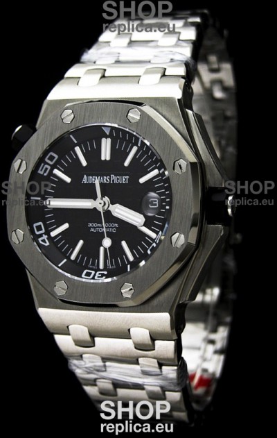 Audemars Piguet Royal Oak Scuba Swiss Watch in Black Dial