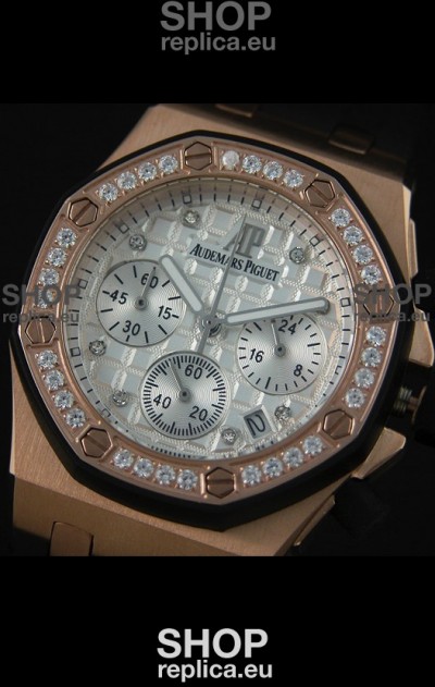 Audemars Piguet Royal Oak Offshore Lady Alinghi Swiss Watch in White Checkered Dial