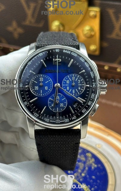 AP CODE 11.59 26393ST Chrono Blue Dial Fabric Strap Super Clone Watch 