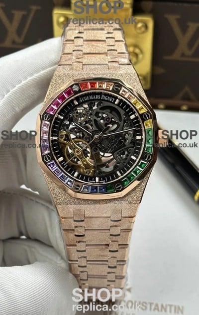 Royal Oak Openworked 15412OR Frosted Rose Gold Super Clone Watch