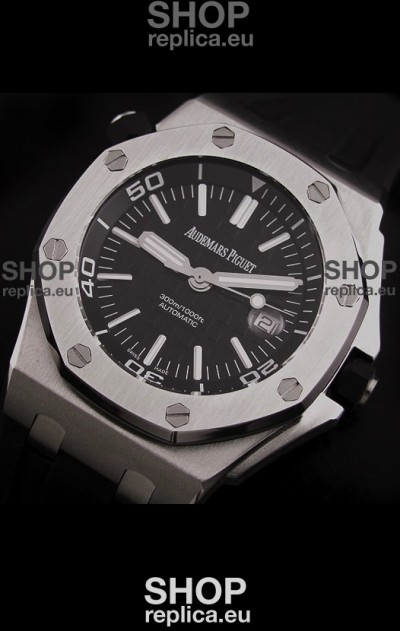 Audemars Piguet Royal Oak Scuba Swiss Watch in Black Dial