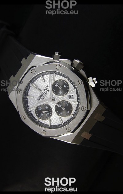 Audemars Piguet Royal Oak Chronograph Watch in Stainless Steel Case White Dial
