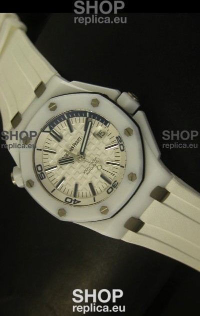 Audemars Piguet Royal Oak Diver White Ceramic - 1:1 Mirror Replica Watch