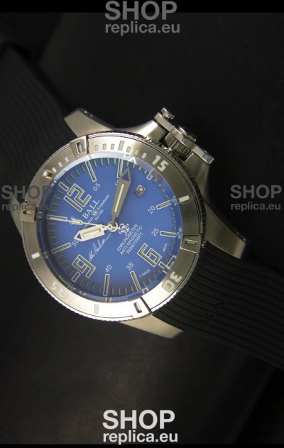 Ball Hydrocarbon Spacemaster Automatic Rubber Strap in Blue Dial - Original Citizen Movement 
