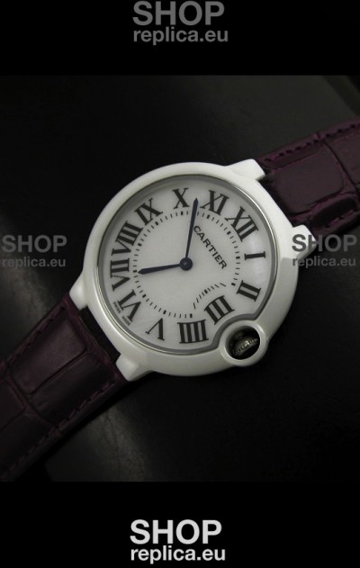 Cartier Ballon de Ladies Replica Watch in White Dial