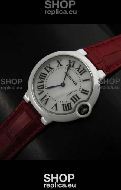 Cartier Ballon de Ladies Replica Watch in White Dial