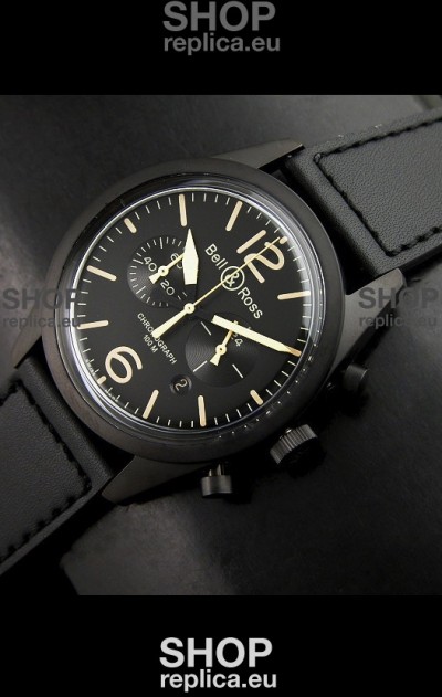Bell and Ross BR126 Vintage Swiss Quartz Watch in PVD Casing