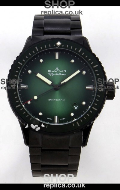 Blancpain Fifty Fathoms Ceramic Case Green Dial Super Clone Watch 