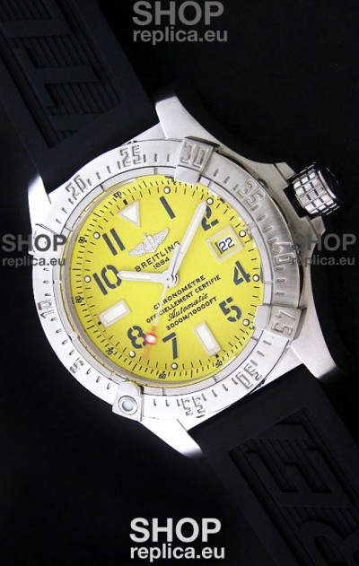 Breitling Seawolf Swiss Watch Yellow Dial - Ultimate Mirror Replica Watch 