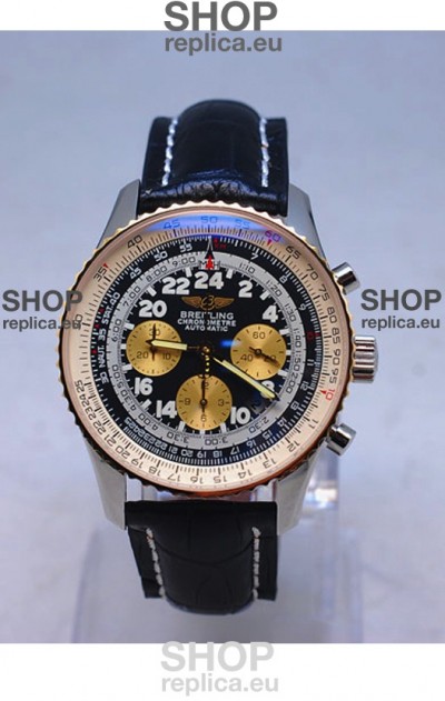 Breitling Navitimer Cosmonaute Swiss Replica Watch in Black Dial