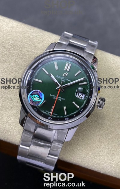 Top Time B31 38mm Green Dial Steel Strap Super Clone Watch 