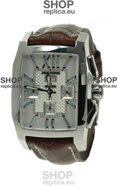 Breitling For Bentley Swiss Flying B Chronograph Watch in Brown Strap