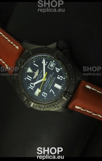 Breitling Seawolf PVD Coated Swiss Watch - Arabic Markers