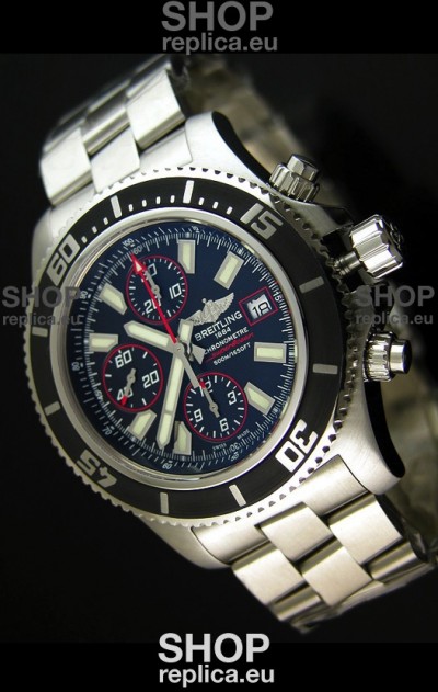 Breitling SuperOcean Abyss Swiss Chronograph Replica Watch - 1:1 Mirror Replica - 44MM Red Markers