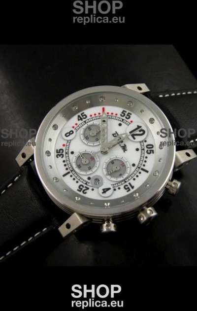 B.R.M.0011G6 Japanese Replica Quartz Watch in White Dial