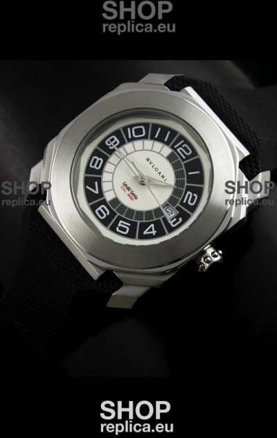Bvlgari Gerald Genta Swiss Replica Watch in Black&White Dial