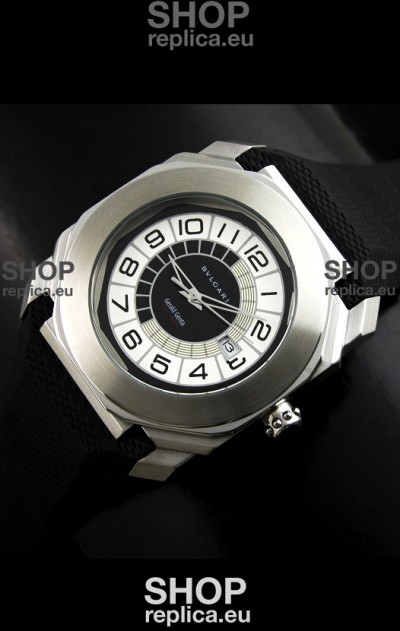 Bvlgari Gerald Genta Swiss Replica Watch in Black&White Dial