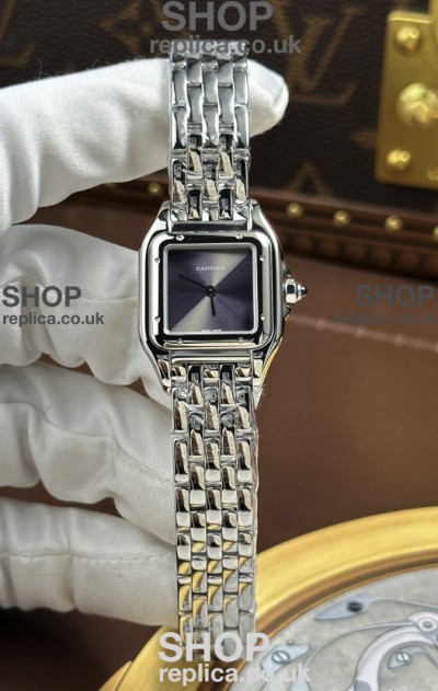 Cartier Panthere 22MM Steel Casing in Grey Dial Super Clone Watch 
