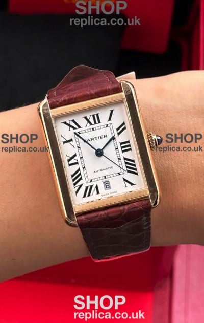 Cartier Tank Solo Swiss Automatic 31MM Rose Gold Super Clone Watch 