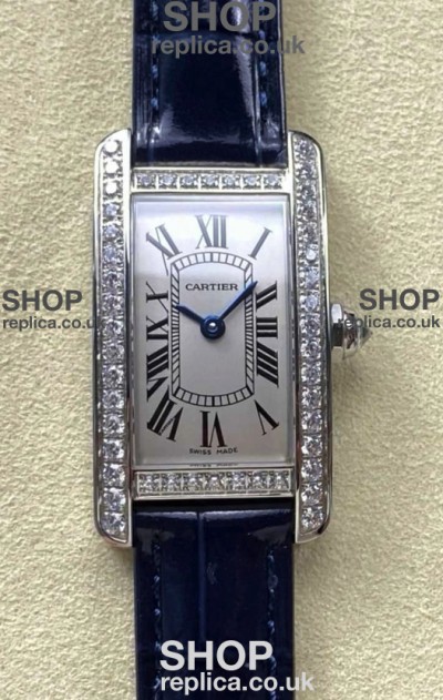 Cartier Tank Americaine Swiss Quartz 19mm Steel Casing Swiss Replica Watch 