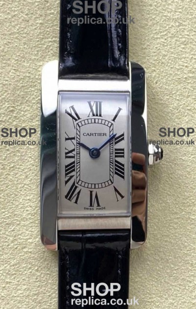 Cartier Tank Americaine Swiss Quartz 19mm Steel Casing Swiss Replica Watch 