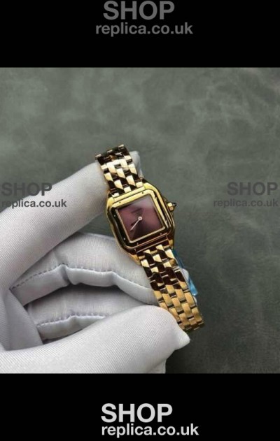 PANTHERE de Cartier 22MM Red Dial Super Clone Watch 