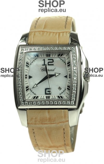 Chopard Two O Ten Ladies Swiss Replica Watch in Yellow Strap