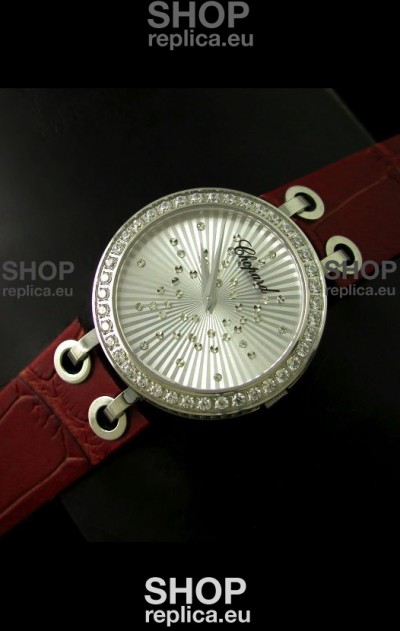 Chopard Xtravaganza Ladies Japanese Replica Watch in Silver Dial