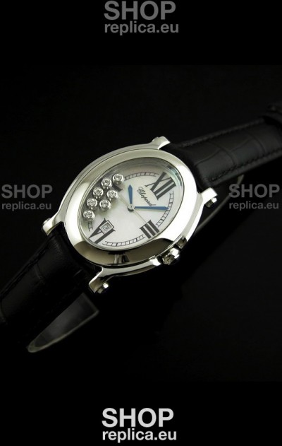 Chopard Happy Sport Swiss Replica Watch in Black Strap