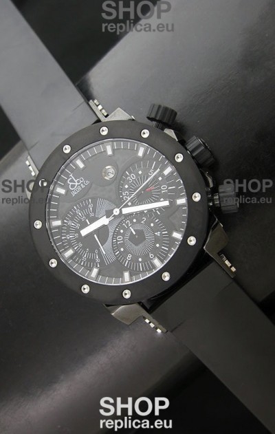 Jacob and Co EPIC II E1 Chonograph PVD Swiss Watch