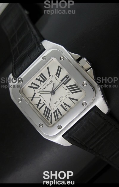 Cartier Santos 100 Swiss Automatic Watch - 1:1 Mirror Replica