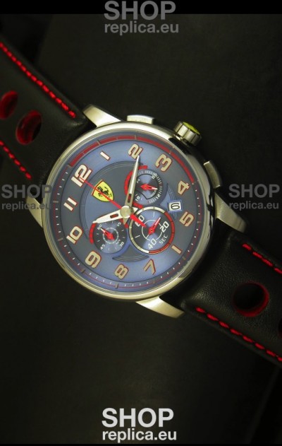 Scuderia Ferrari Heritage Chronograph Watch in Blue Dial 