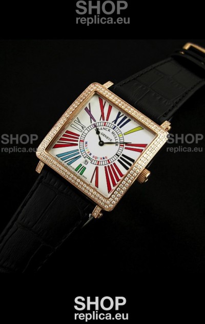 Franck Muller Master Square Swiss Replica Watch in White Dial
