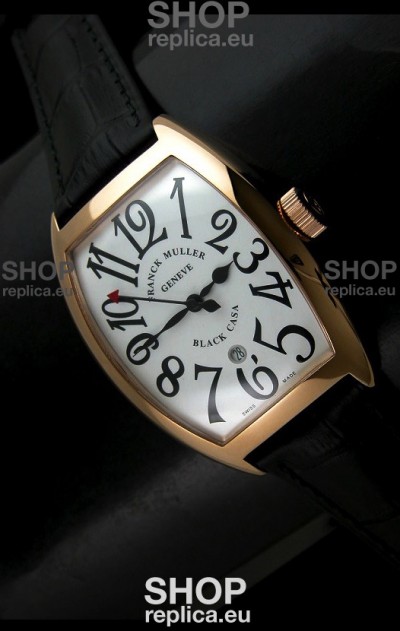 Franck Muller Black Casa in Japanese Replica Watch White Dial