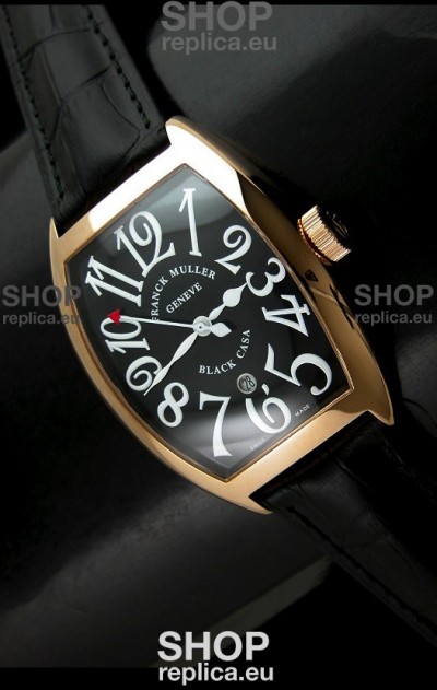 Franck Muller Black Casa Japanese Replica Watch in Black Dial