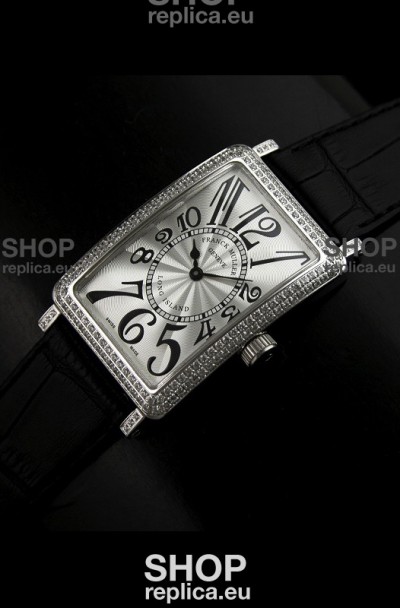 Franck Muller Long Island Japanese Replica Watch in Silver White Dial